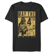 Men's Star Wars May the Fourth Two Tone Box Graphic Tee Black 2X Large